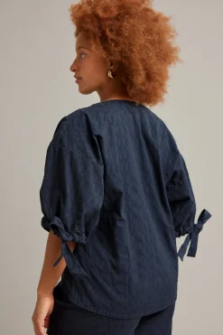 Bluse med struktur
