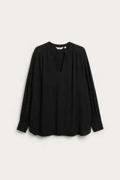 Bluse med V-hals