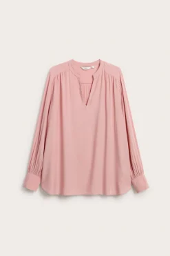 Bluse med V-hals