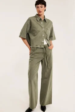Boksformet jeansskjorte