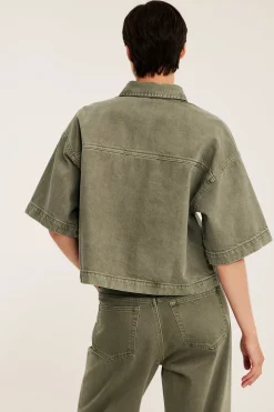 Boksformet jeansskjorte