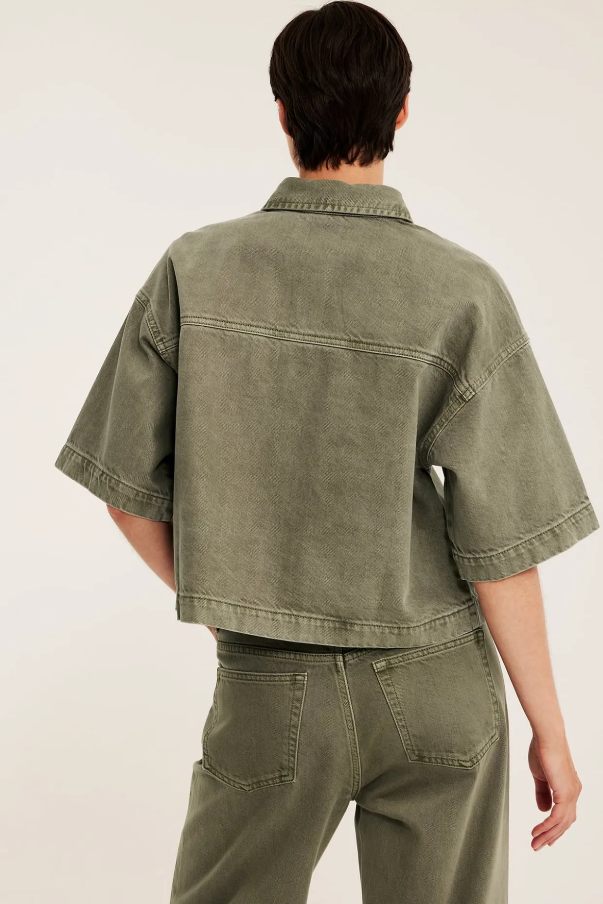 Boksformet jeansskjorte