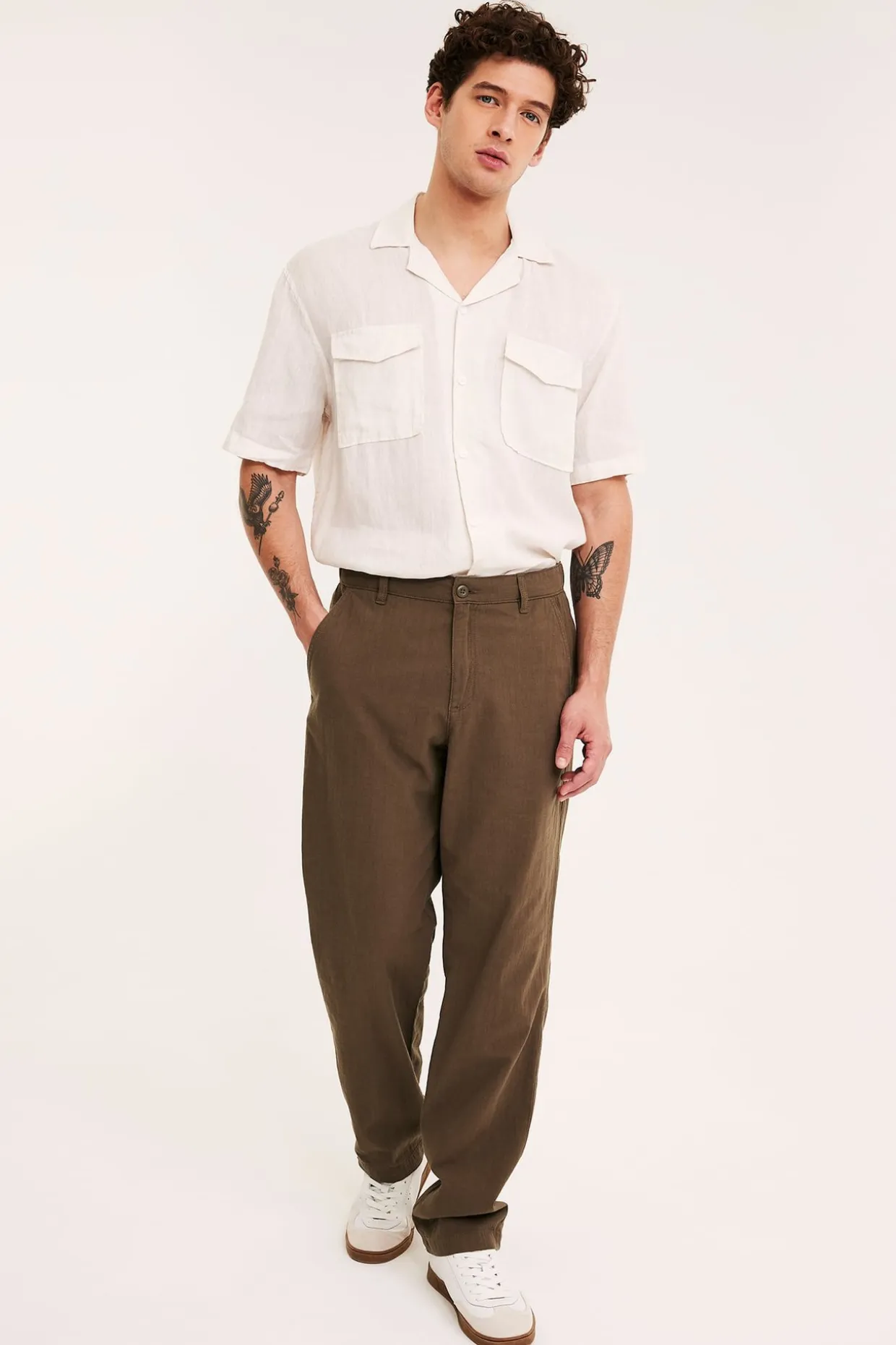 Bomullsbukse regular fit