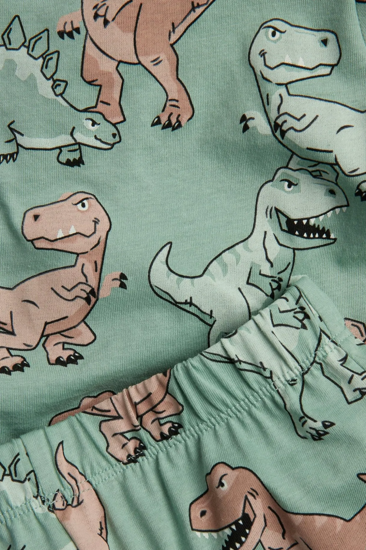 Bomullspyjamas med dinosaurer
