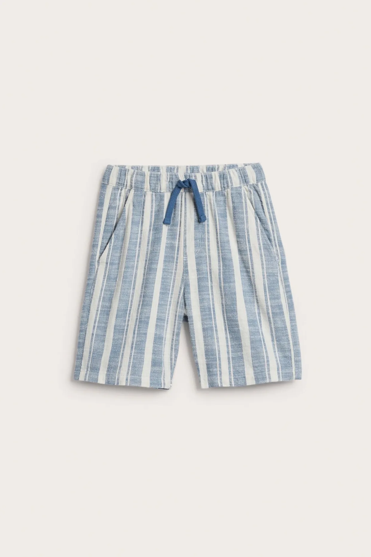 Bomullsshorts med strikk i midjen