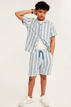 Bomullsshorts med strikk i midjen