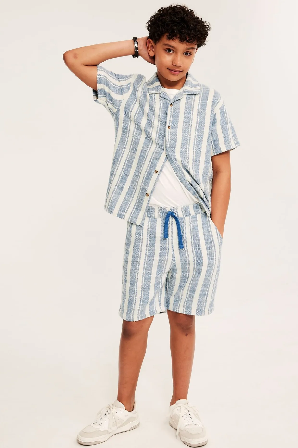 Bomullsshorts med strikk i midjen