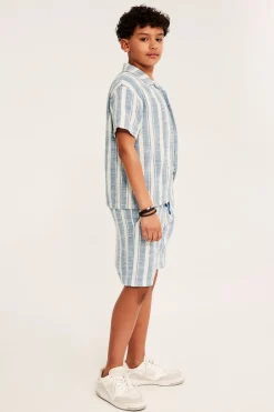 Bomullsshorts med strikk i midjen