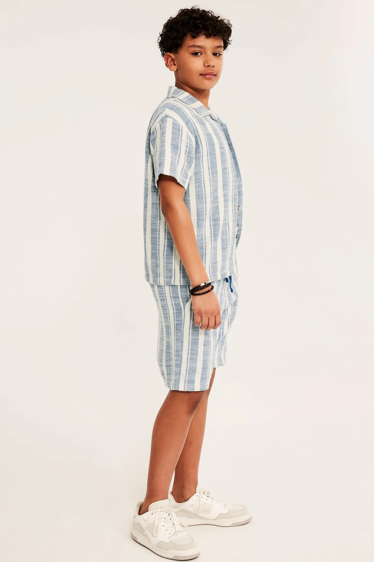 Bomullsshorts med strikk i midjen