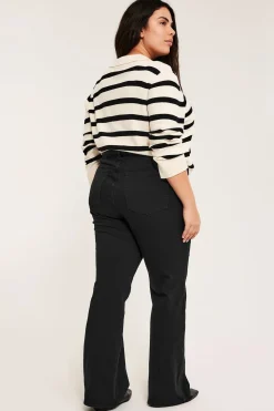 Bootcut jeans med høy midje