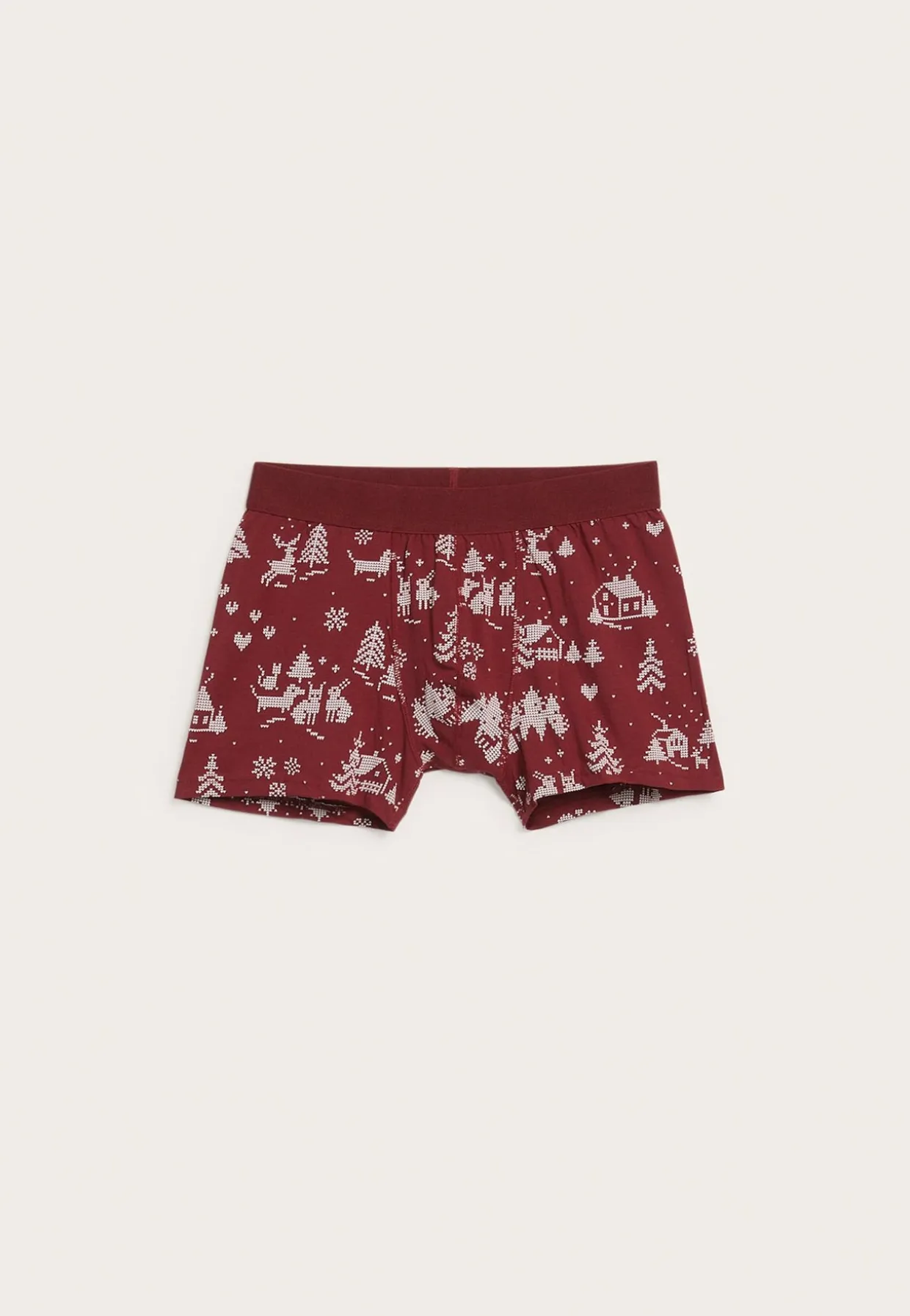 Boxer med julemønster