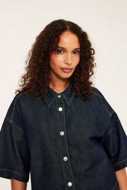 Boxy jeansskjorte