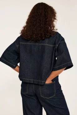 Boxy jeansskjorte