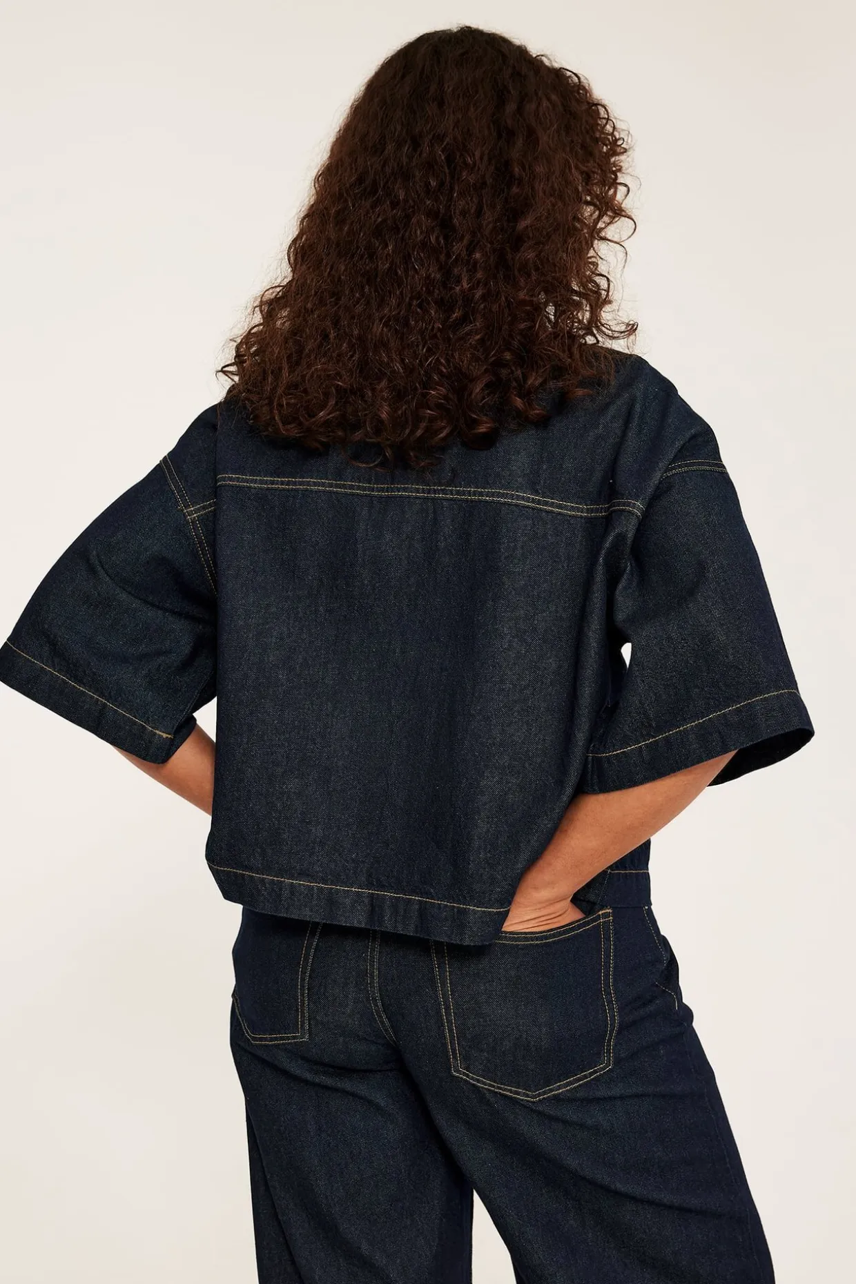 Boxy jeansskjorte