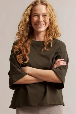 Boxy T-skjorte med rullede kanter