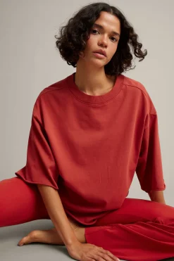 Boxy T-skjorte med rullede kanter