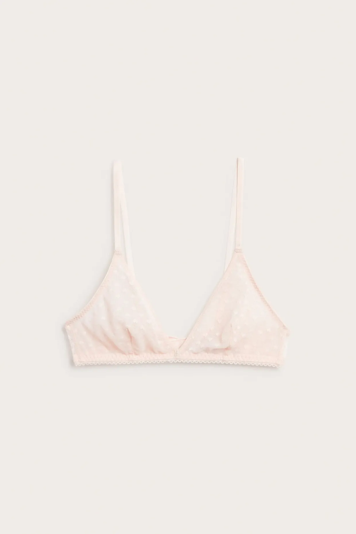 Bralette med hjertemønster