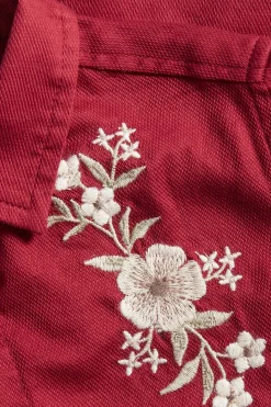 Brodert skjorte | Rød | Baby | Newbie