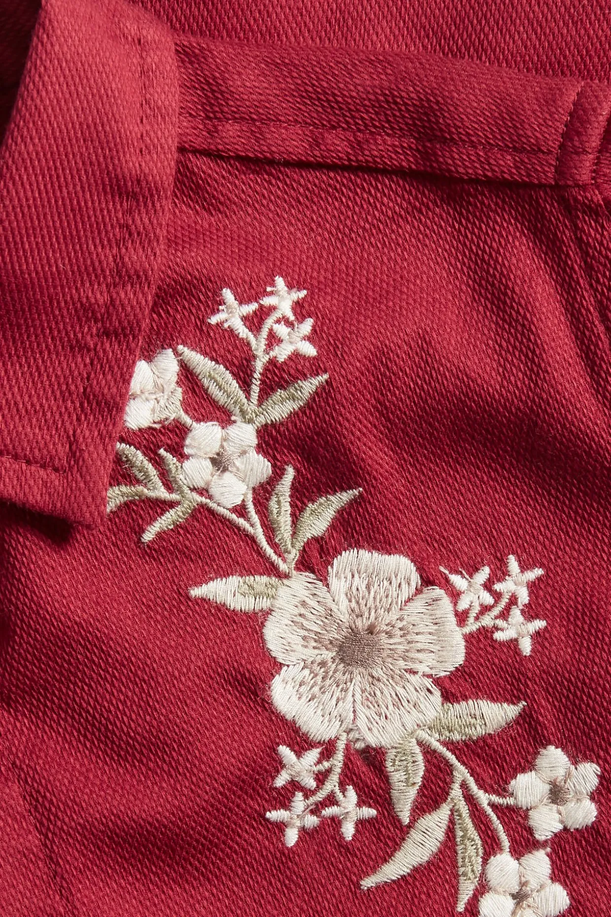 Brodert skjorte | Rød | Baby | Newbie