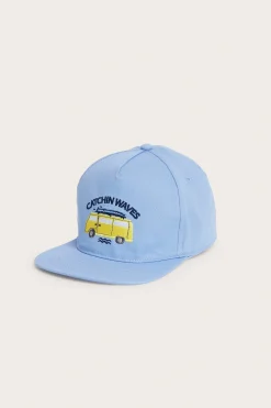 Caps i bomullstwill med broderi