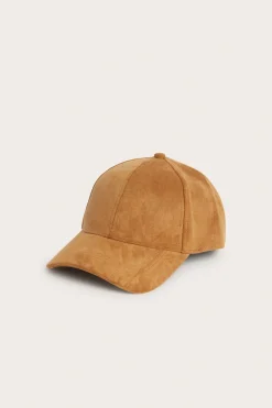 Caps i imitert semsket skinn