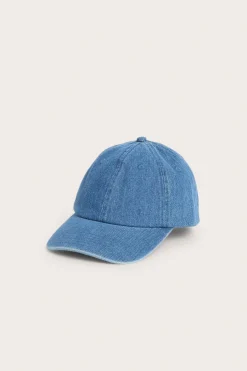 Caps i vasket denimtwill