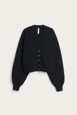 Cardigan i ull- og kasjmirblanding