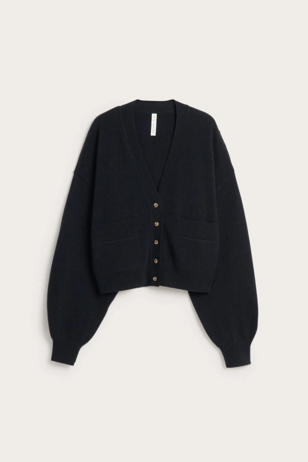 Cardigan i ull- og kasjmirblanding