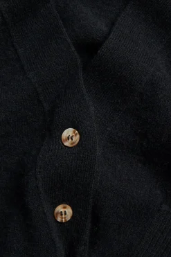 Cardigan i ull- og kasjmirblanding