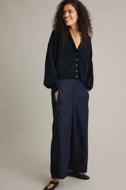 Cardigan i ull- og kasjmirblanding