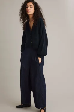 Cardigan i ull- og kasjmirblanding