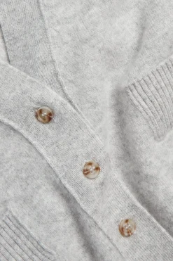 Cardigan i ull- og kasjmirblanding