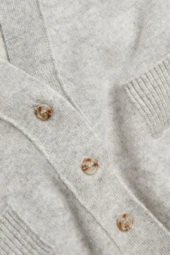 Cardigan i ull- og kasjmirblanding