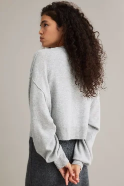 Cardigan i ull- og kasjmirblanding