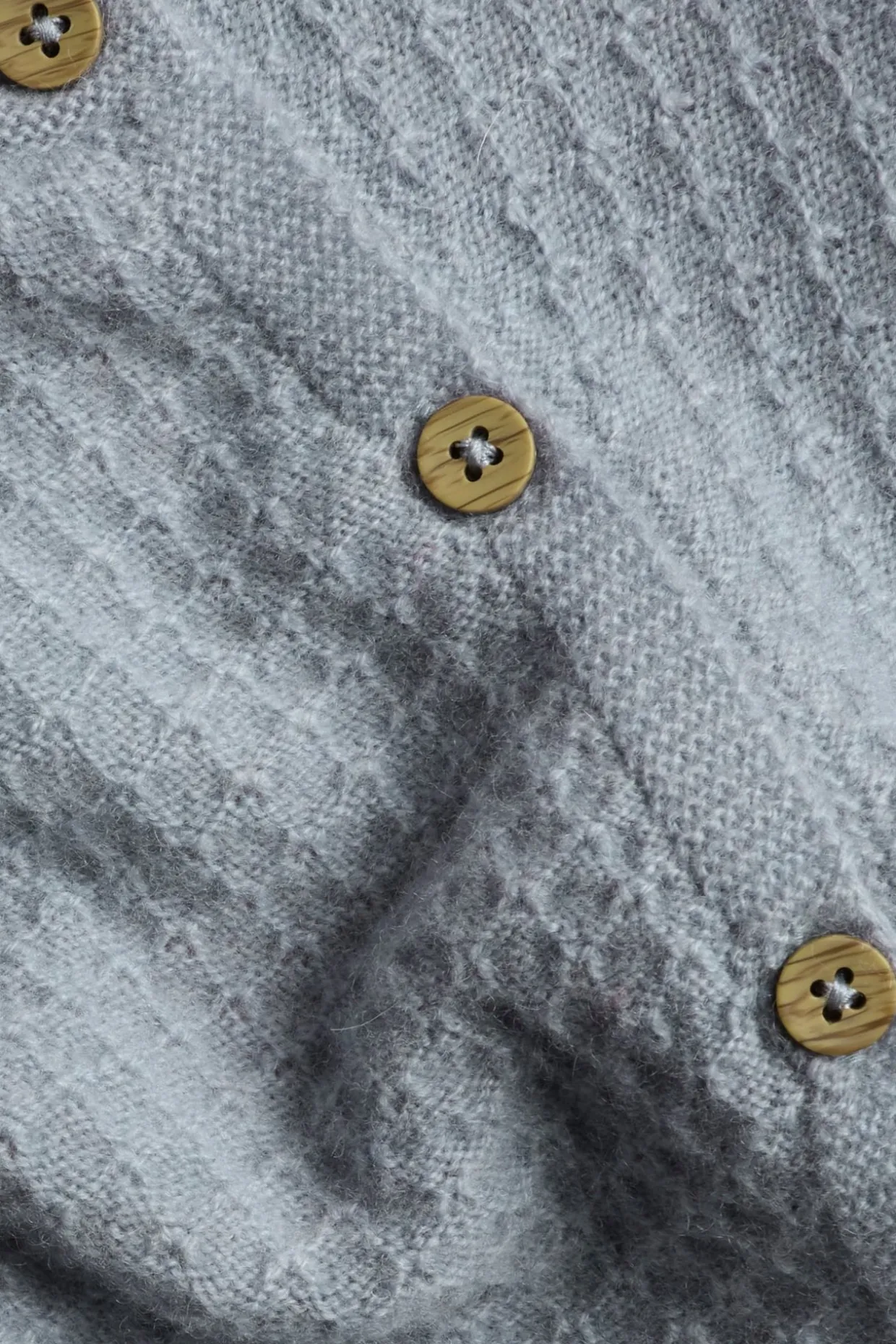 Cardigan i ull- og kasjmirblanding