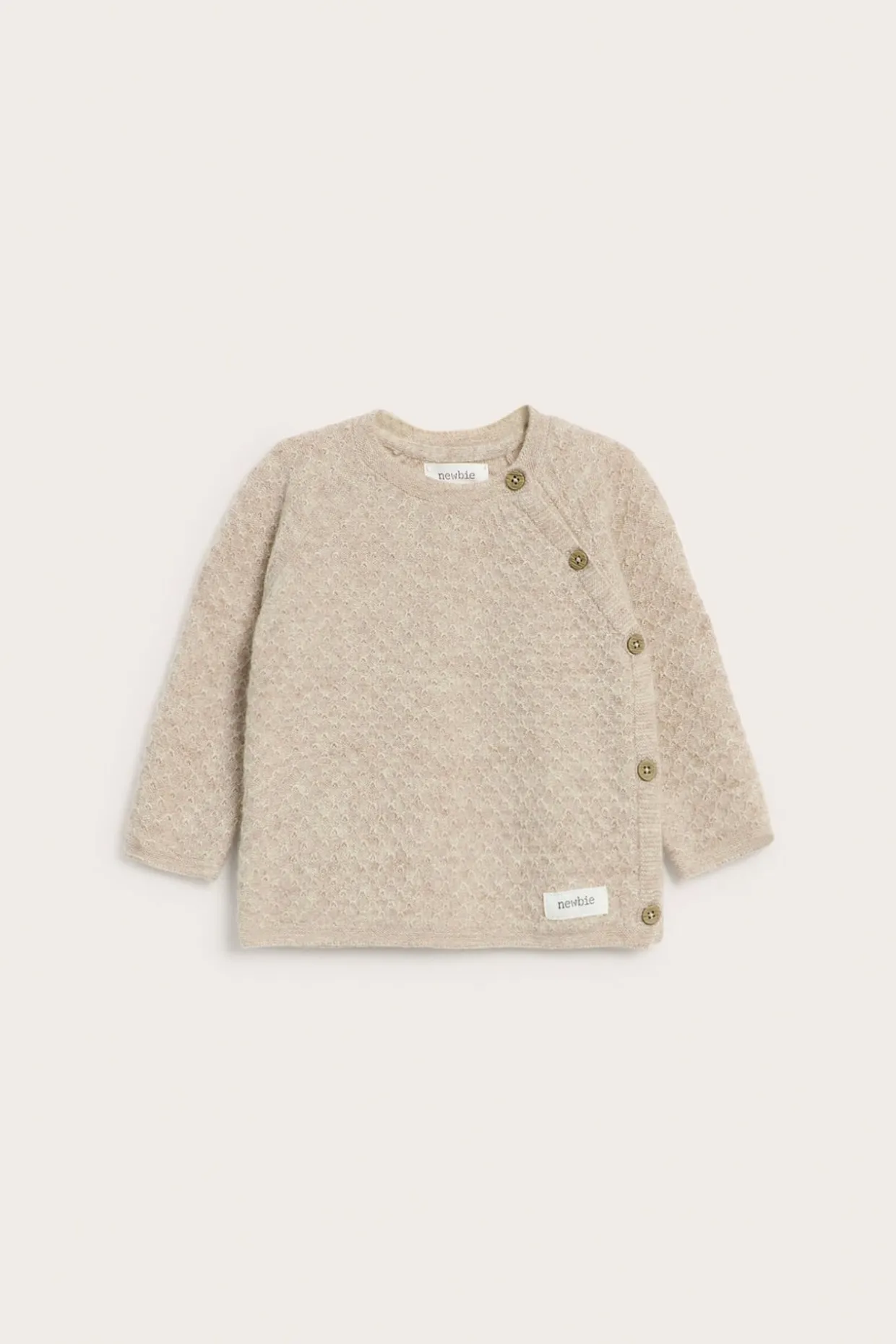 Cardigan i ull- og kasjmirblanding