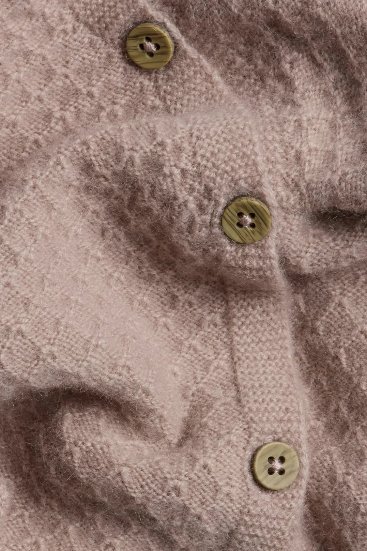 Cardigan i ull- og kasjmirblanding