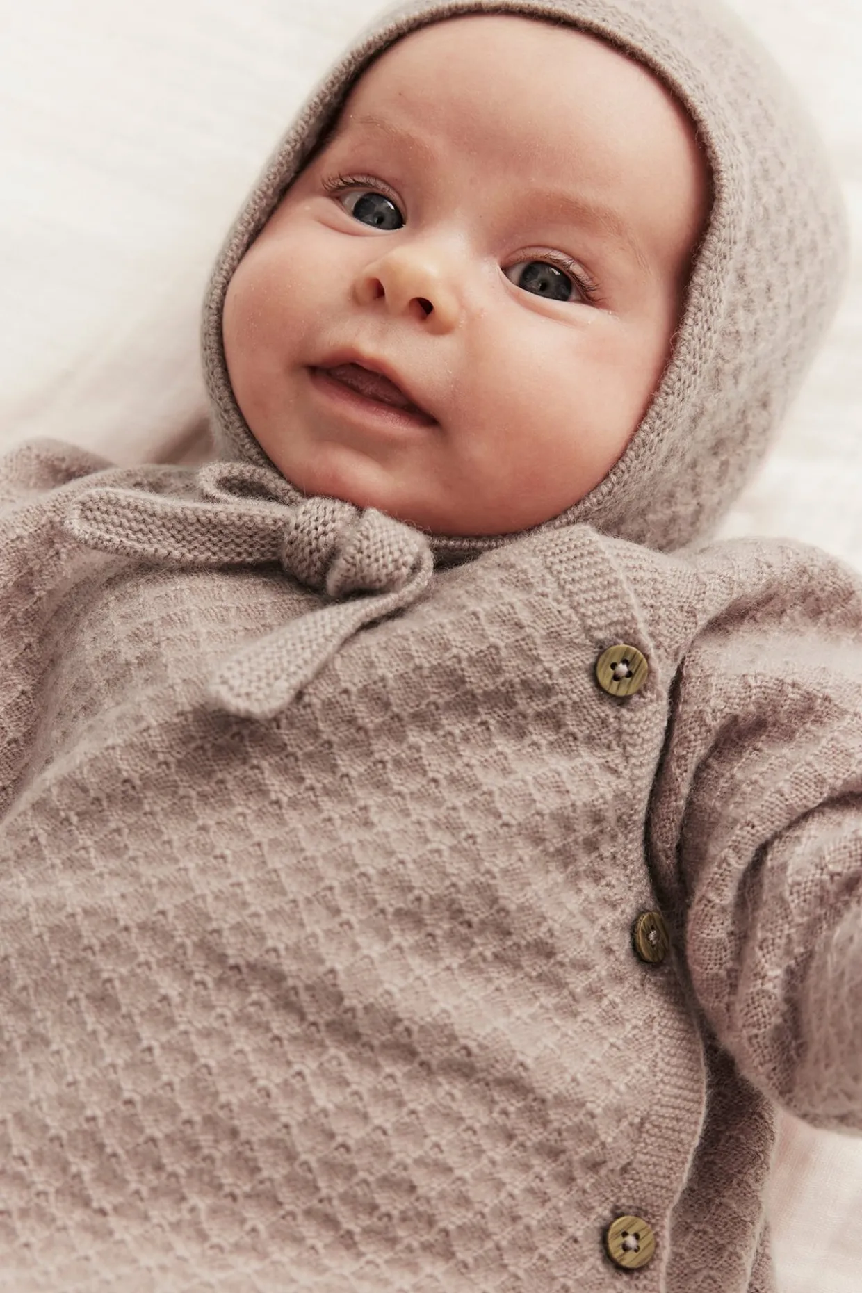 Cardigan i ull- og kasjmirblanding