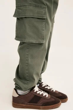 Cargobukser i elastisk twill