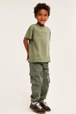 Cargobukser i elastisk twill