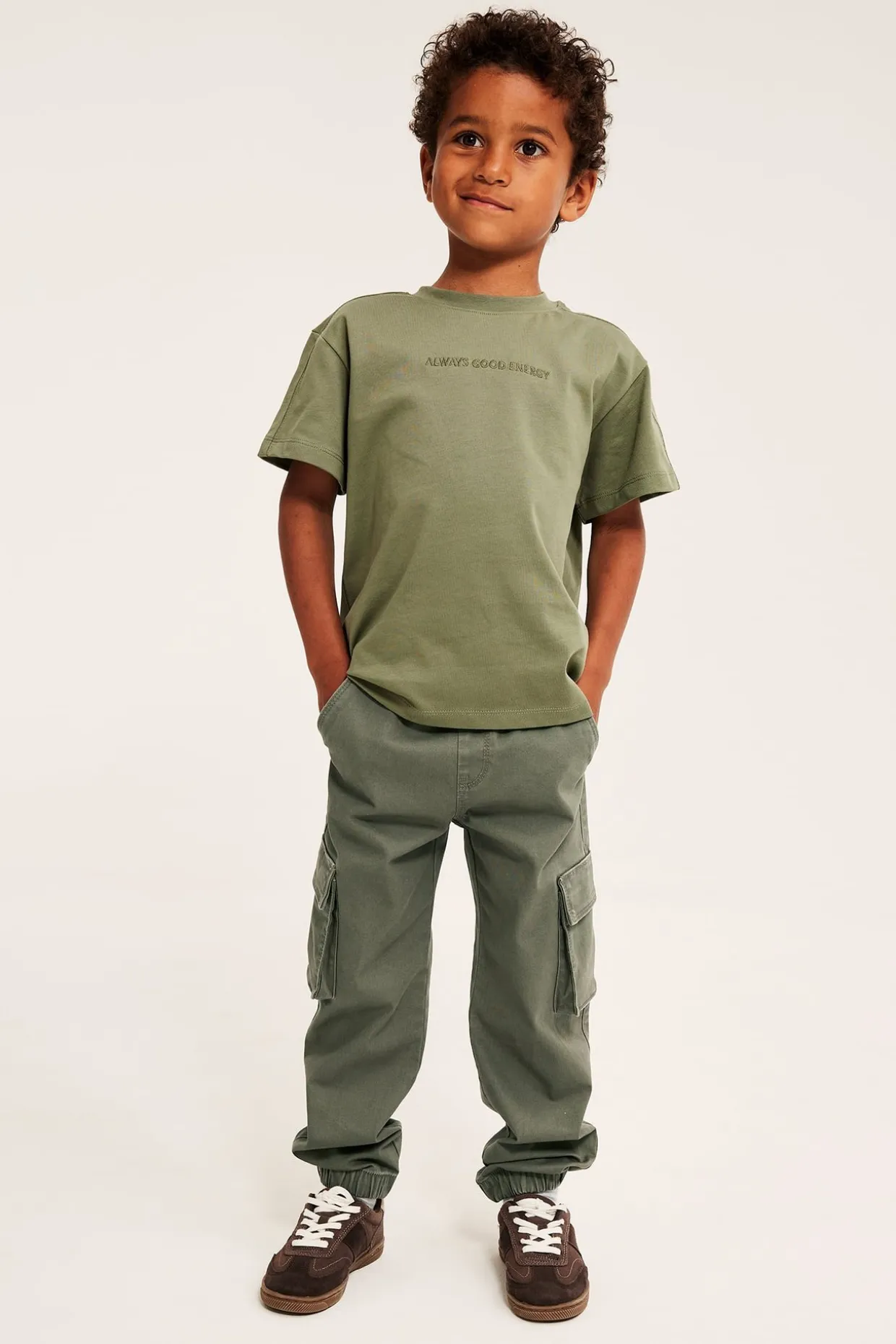 Cargobukser i elastisk twill