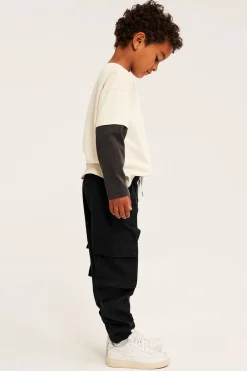 Cargobukser i elastisk twill