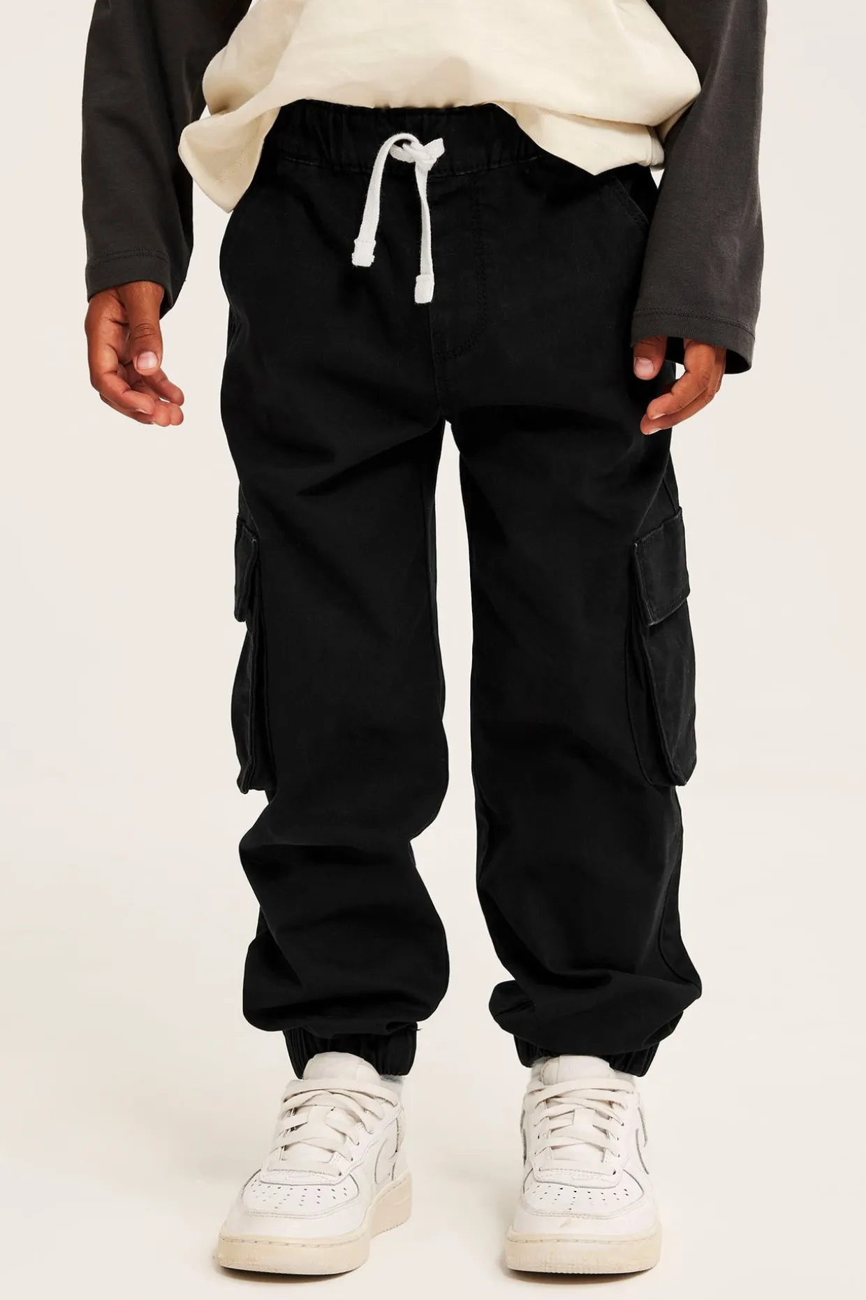 Cargobukser i elastisk twill