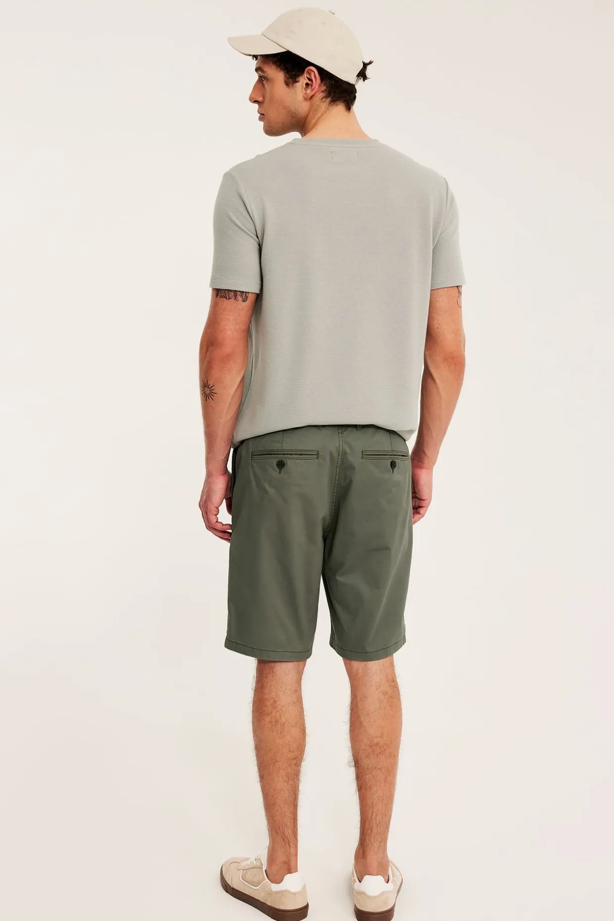 Chinosshorts i bomullstwill