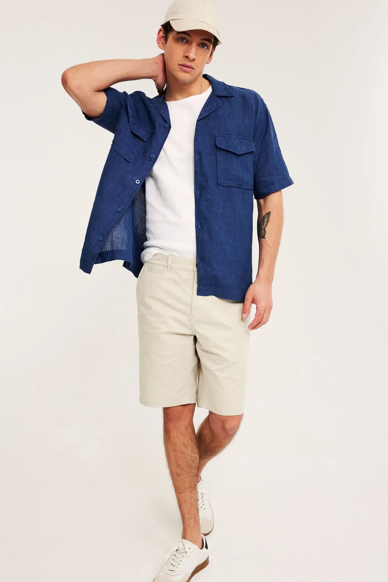 Chinosshorts i bomullstwill