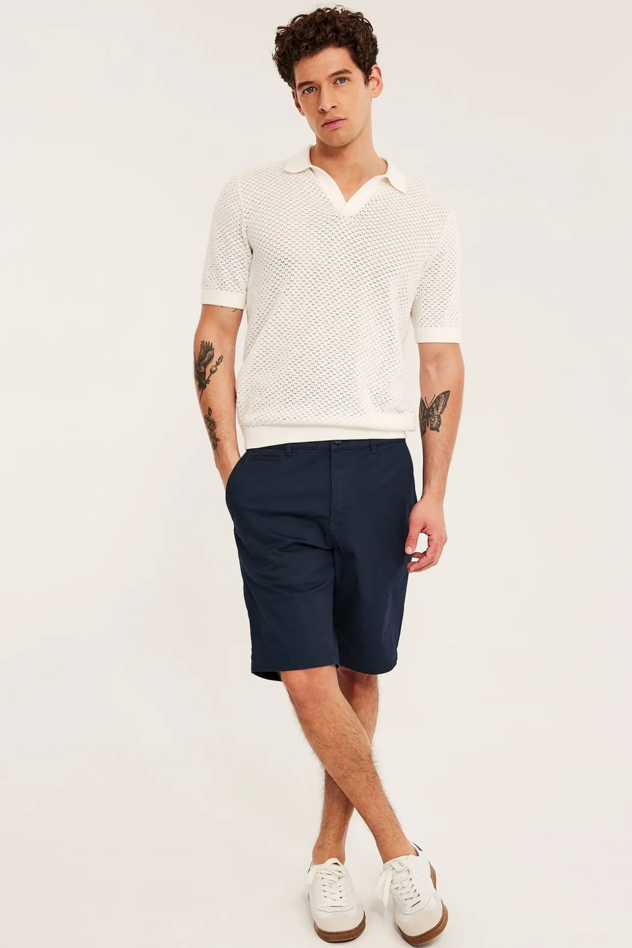 Chinosshorts i bomullstwill