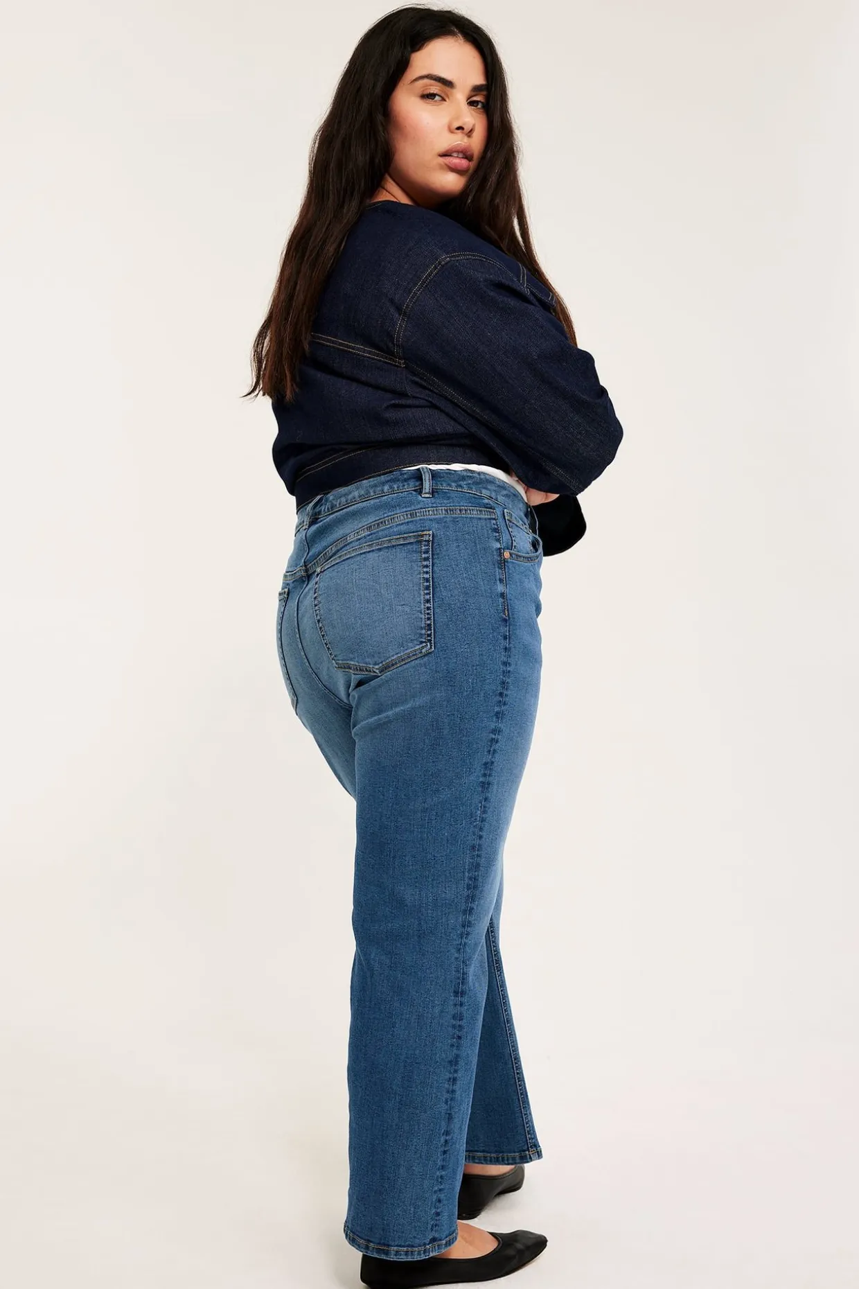 Cropped flare jeans high waist