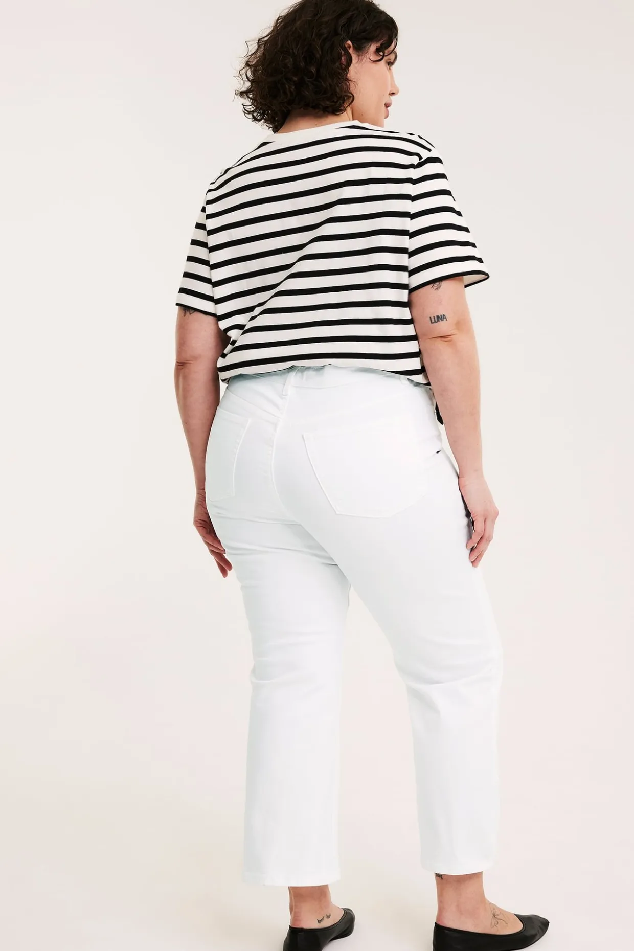 Cropped flare jeans high waist