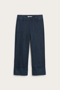 Cropped straight jeans high waist