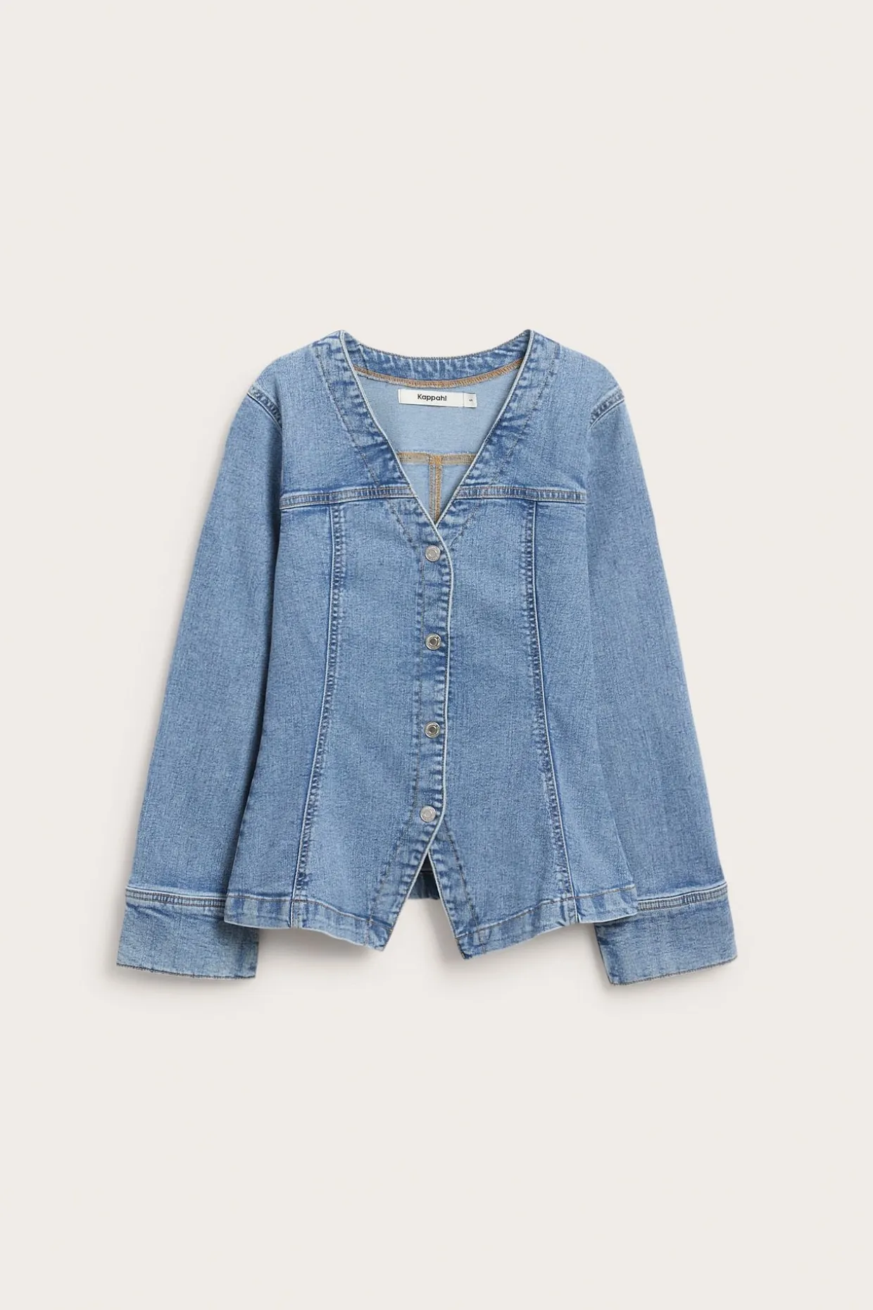 Denimbluse med markert midje